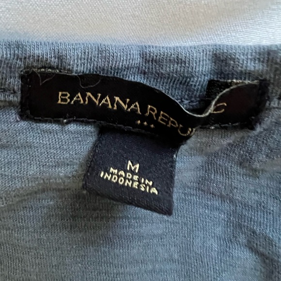 Banana Republic Slate Blue Cotton Dress with Ruffles - Picture 5 of 5